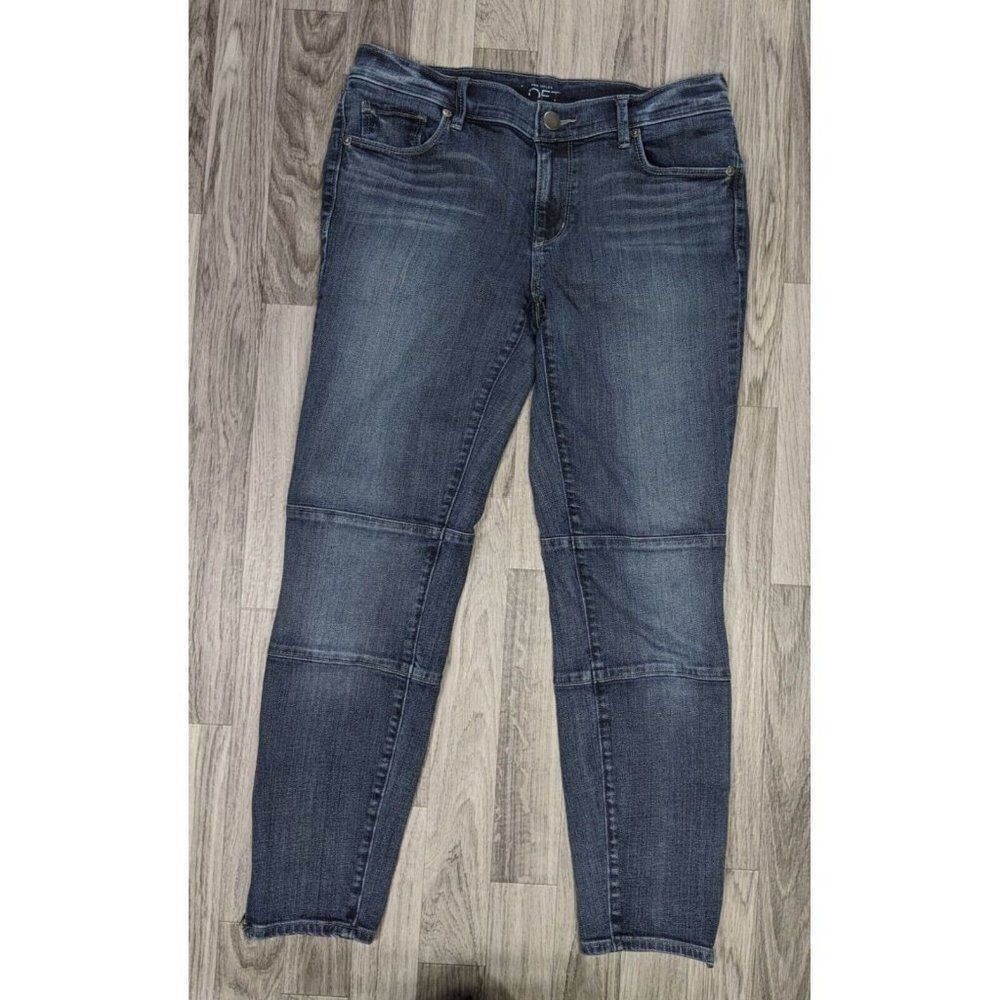 (3/$35) Ann Taylor Loft Size 28 / 6 Modern Skinny Ankle Zipped Cuffs Denim Jeans
